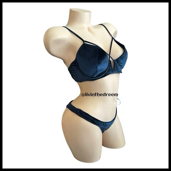 Dylan Velvet Underwire Bikini Top and London Skimpy Bikini Bottoms XL/L $240 - Picture 11 of 15